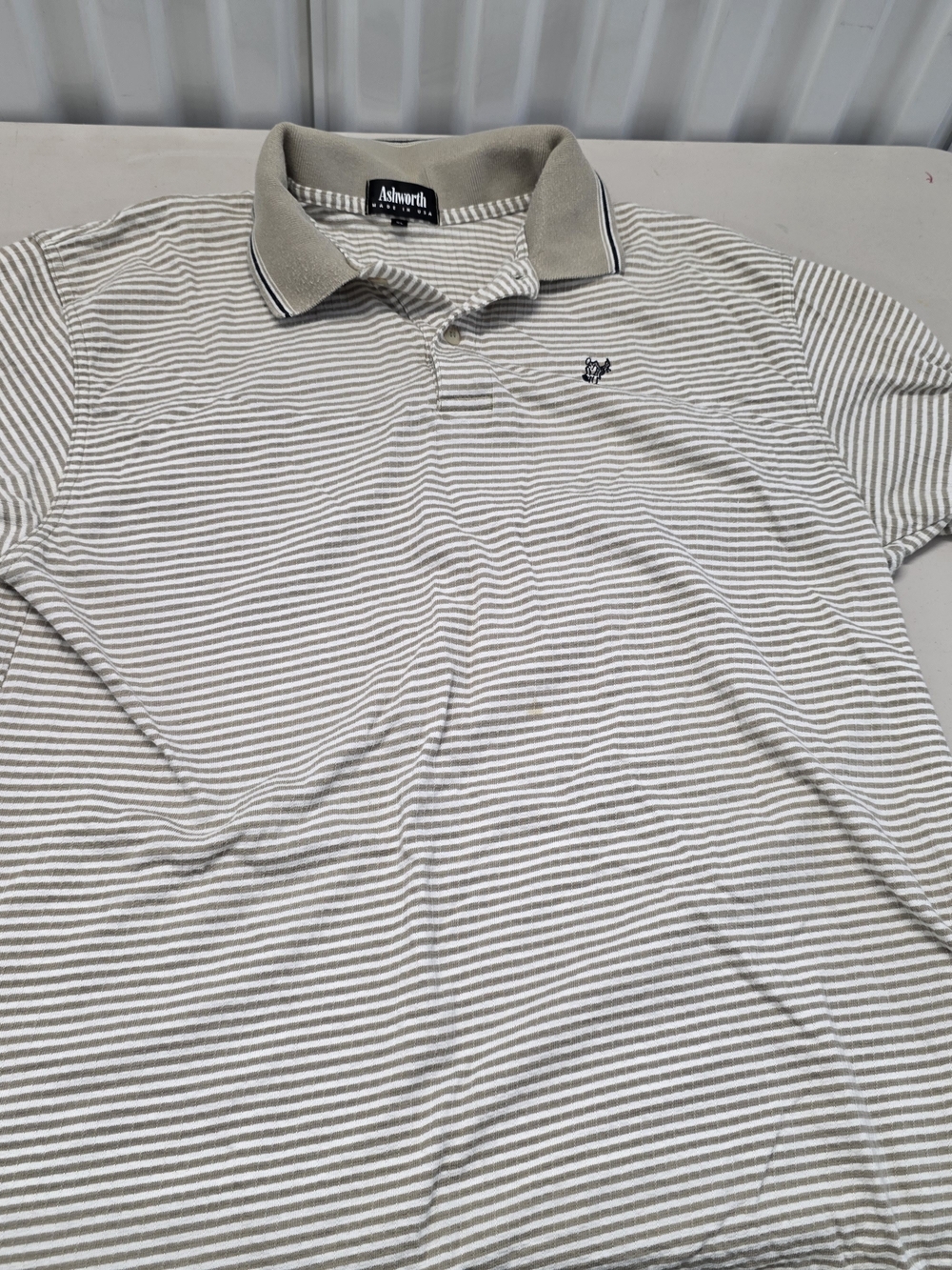 Ashworth Polo Made In USA With Golf Logo Men's Size XL Blemish On Front